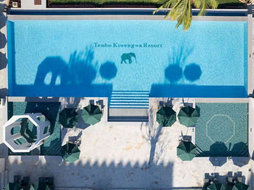 Tembo Kiwengwa Resort, Zanzibar — Pool from above